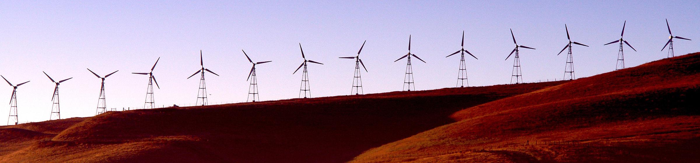 加州的风力涡轮机